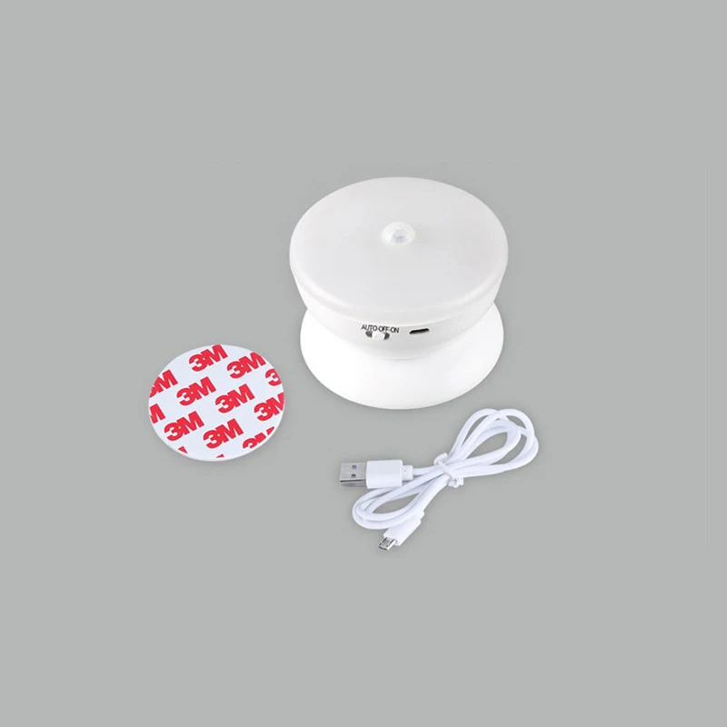 360 Degree Rotating Sensor Night Light Human Body Induction Lamp with Strong Adhesive