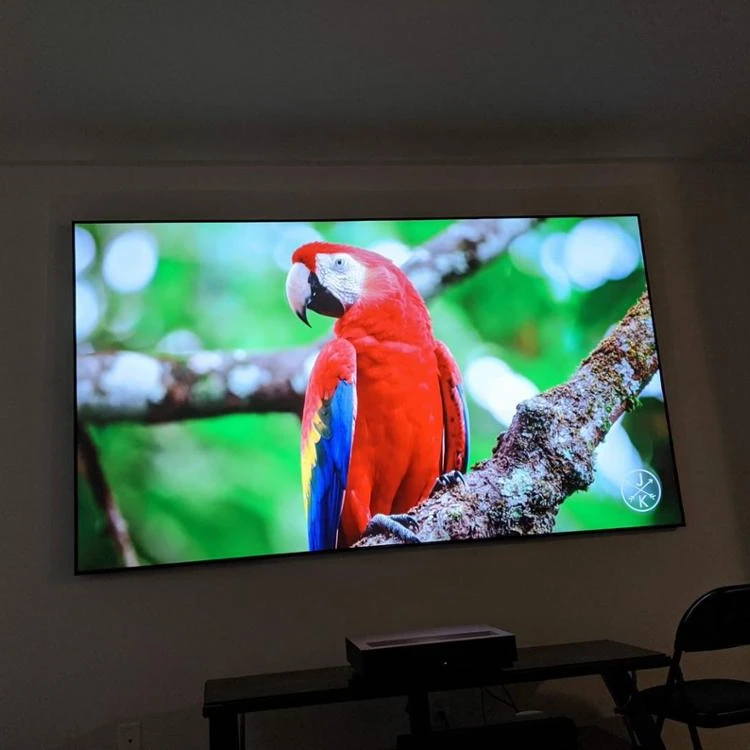 Telon 120inch home theater PET Crystal ust ultra short throw projector screen ambient light rejecting laser ust alr screen