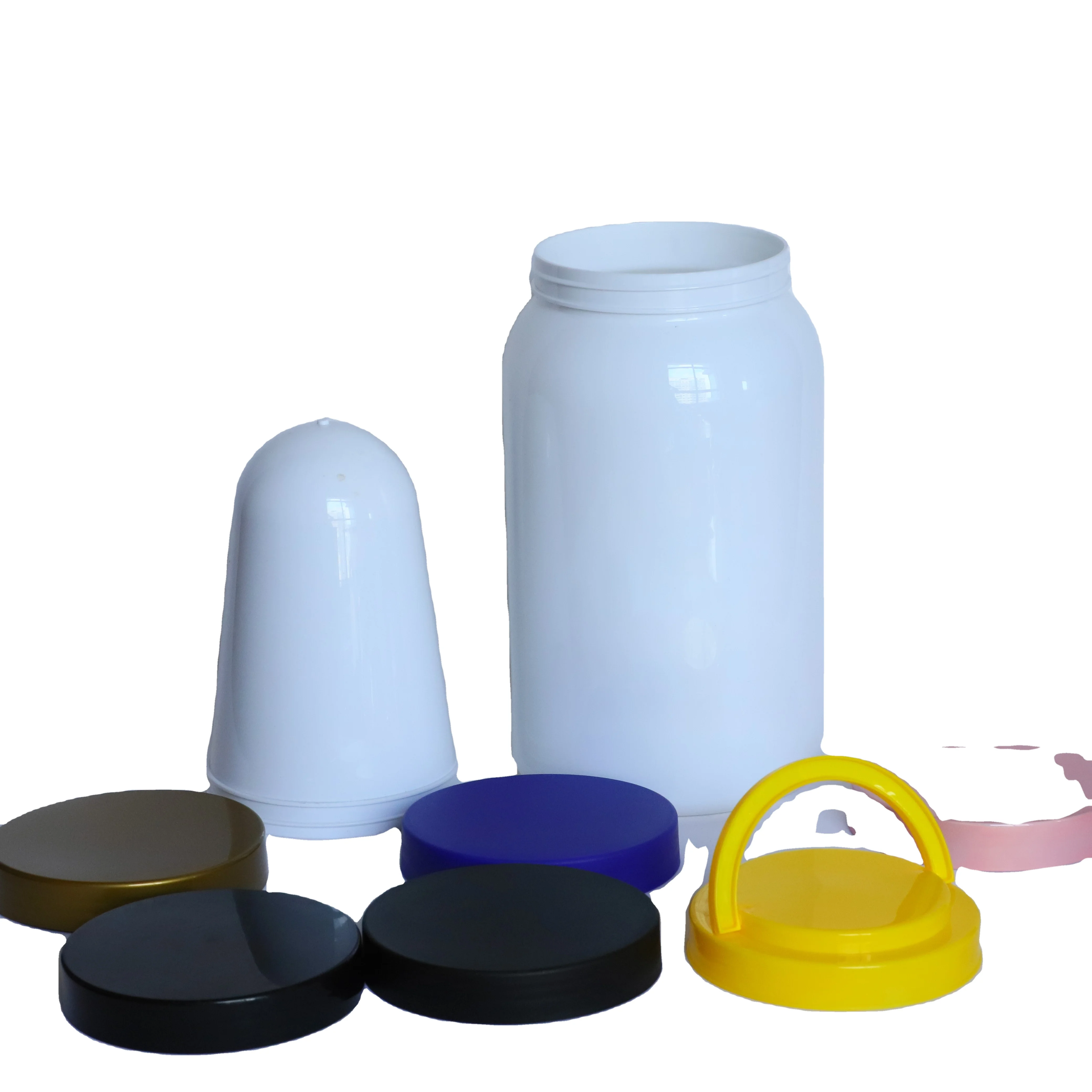 Jar PET Preform 120mm 140g Brown Plastic Tube For 1L Plastic Nutrition Contaienrs Jars With Gold Lids