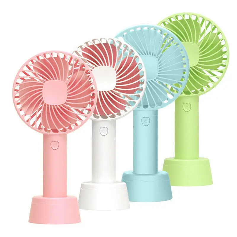 Outdoor Standing Small Portable Rechargeable Electric Fan Custom Bracket Adjustable Cooling Mini USB Desk Handheld Fan