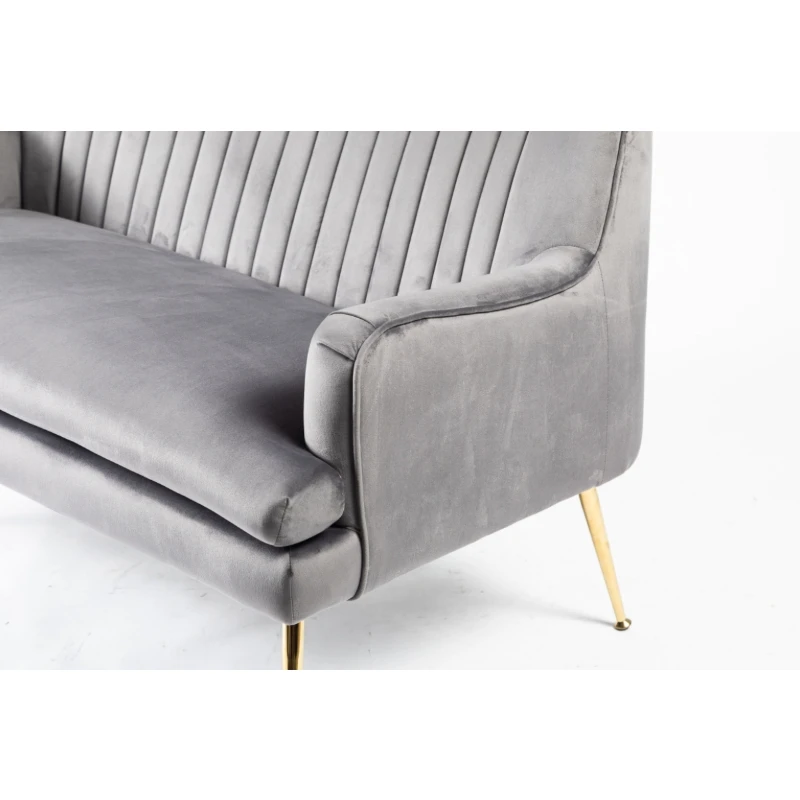 New design double seater sofa chair velvet surface Italian hotel luxury loveseat accent chair for villa