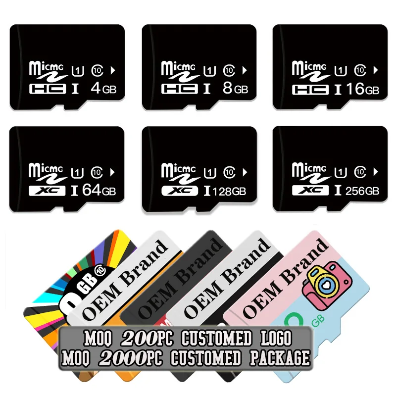 Mini Sd Flash Memory Card Class 10 Tf Cardfor Nintendo Switch, Mobile Device, Storage Phone, Drone, Video Camera with High Speed