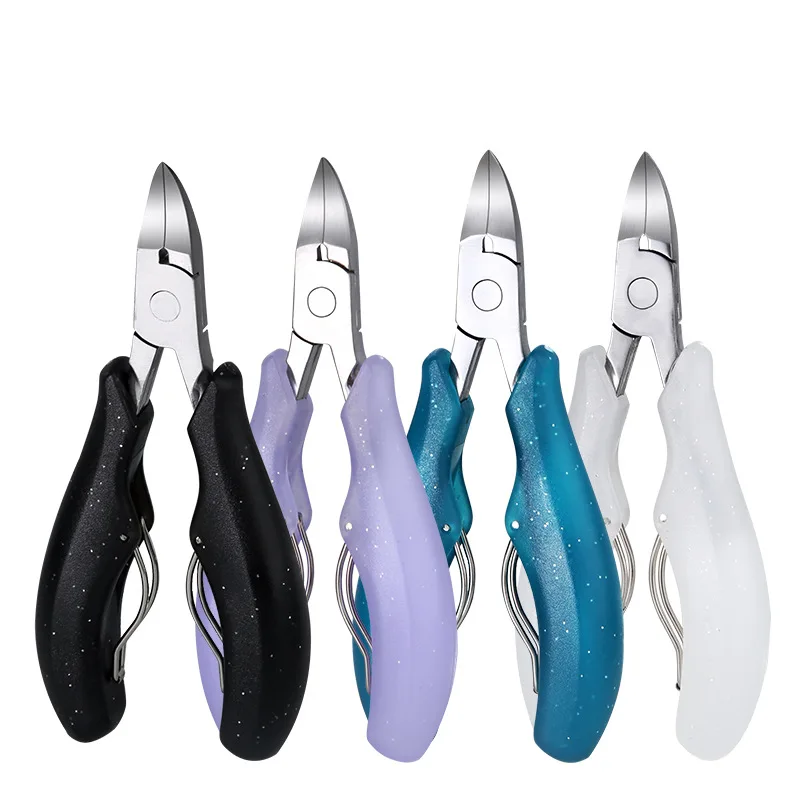 Large professional black eagle beak toenail clippers easy cut thick ingrown side nails cutter podiatrist nail clippers