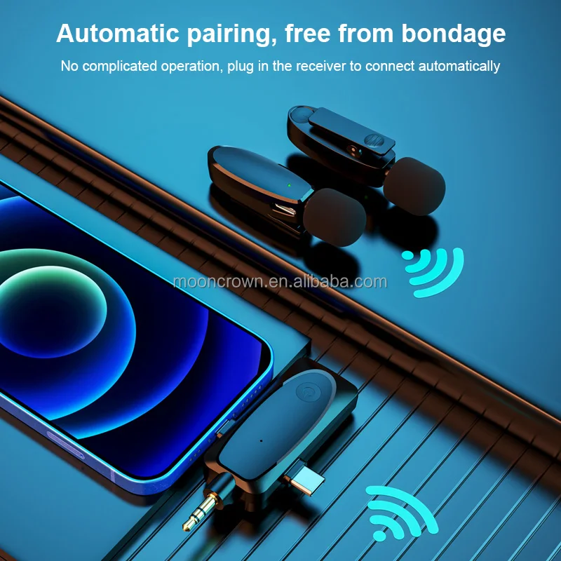 Professional Mini Wireless Mic 3 ports Laptop best dual Wireless Lavalier Microphones for Teacher Recording news reporter