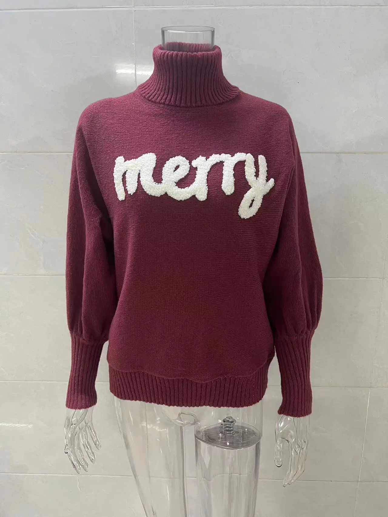 ZGBROTHERS 2024 Knitted Women Turtleneck Loose Pullover Female Jumper Elegant Winter Warm New Year Trendy Christmas Sweater