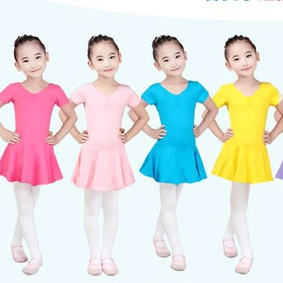 
Girls Kids Salsa Rumba Costumes Practice wear Round Collar Long Sleeve milk silk Fabric Dance Clothes 