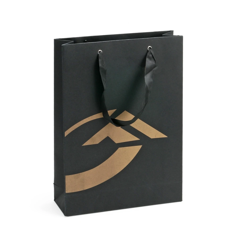 OEM Fathers Day Gift Bags Snap Button Watch Needle Felt Jewelry Bag Kraft Paper with Twisted Handles