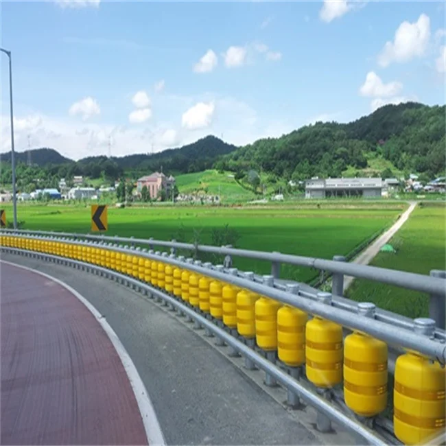 EVA filled Safety guarding double barrel single barrel guardrail highway safety roller barriers
