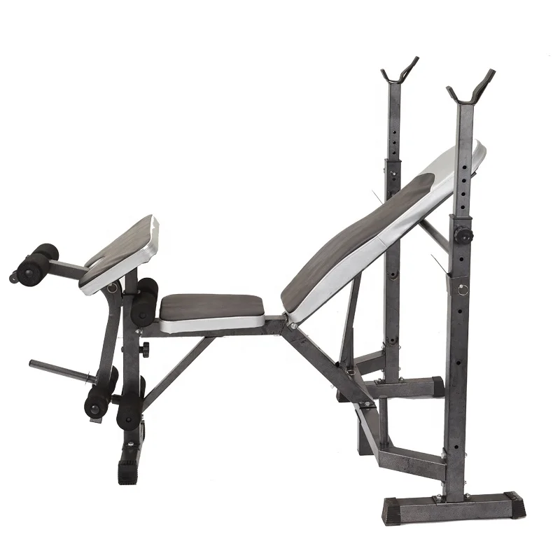 Multi station weight bench press leg curl home gym weights equipment adjustable commercial bench