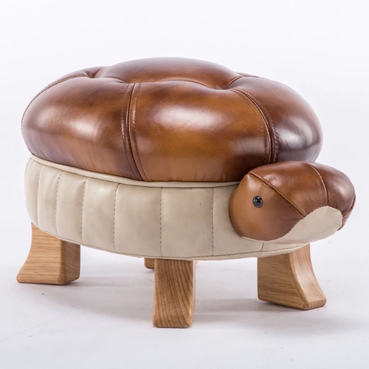 
Storage ottoman custom wooden legs stool wholesale kids sofa animal chair 
