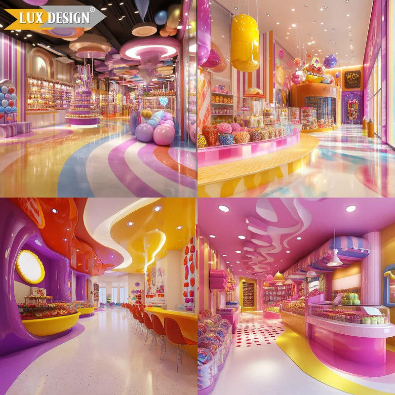 Modern Sweet Food Display Candy Store Interior Design Candy Display Cabinet