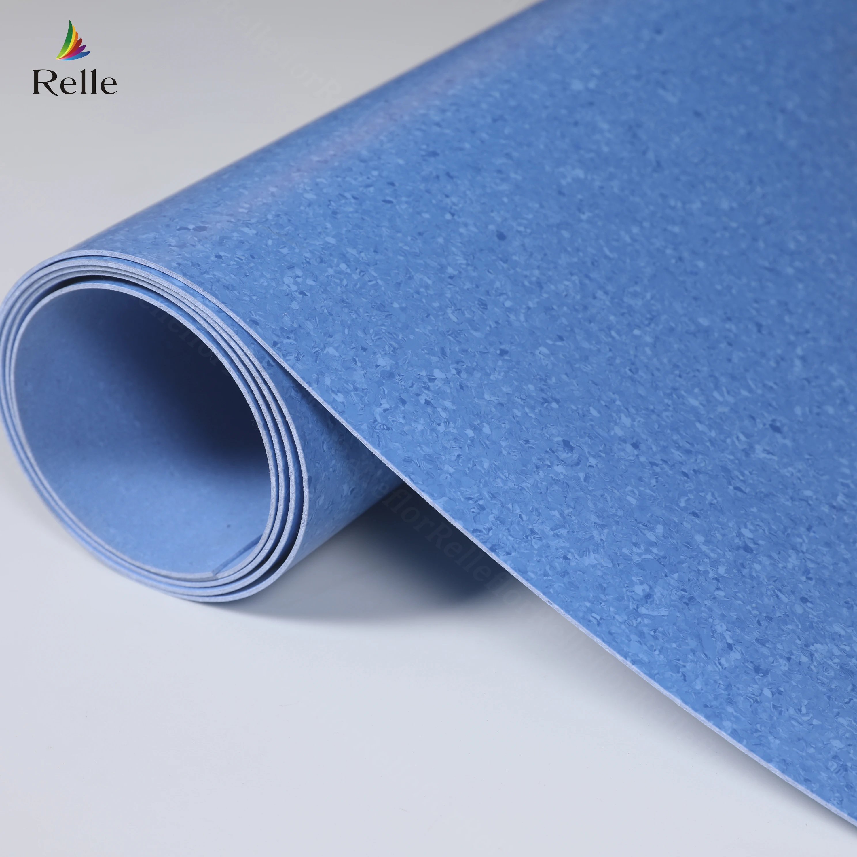 Relle Floor Roll Sheet Plastic Linoleum Vinyl in Guangzhou Hospital Grade Pvc PUR Coating Indoor Anti Bacteria Modern
