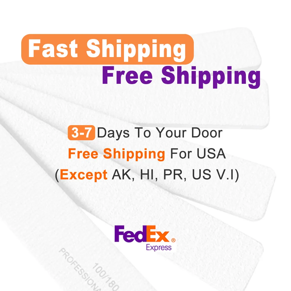 1000Pcs/Case Wholesale EMERY Board 17.8*2*0.4cm White Nail File for Nails Care
