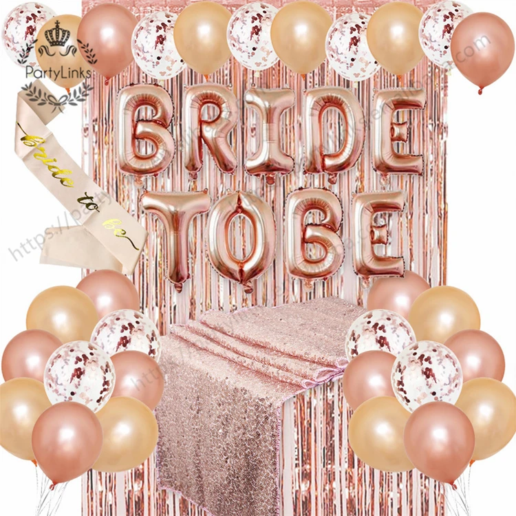 Занавеска из розового золота, алюминиевая пленка с блестками, для невесты, для быть воздушным шаром, шампанского, золотого цвета, украшение на день рождения и память