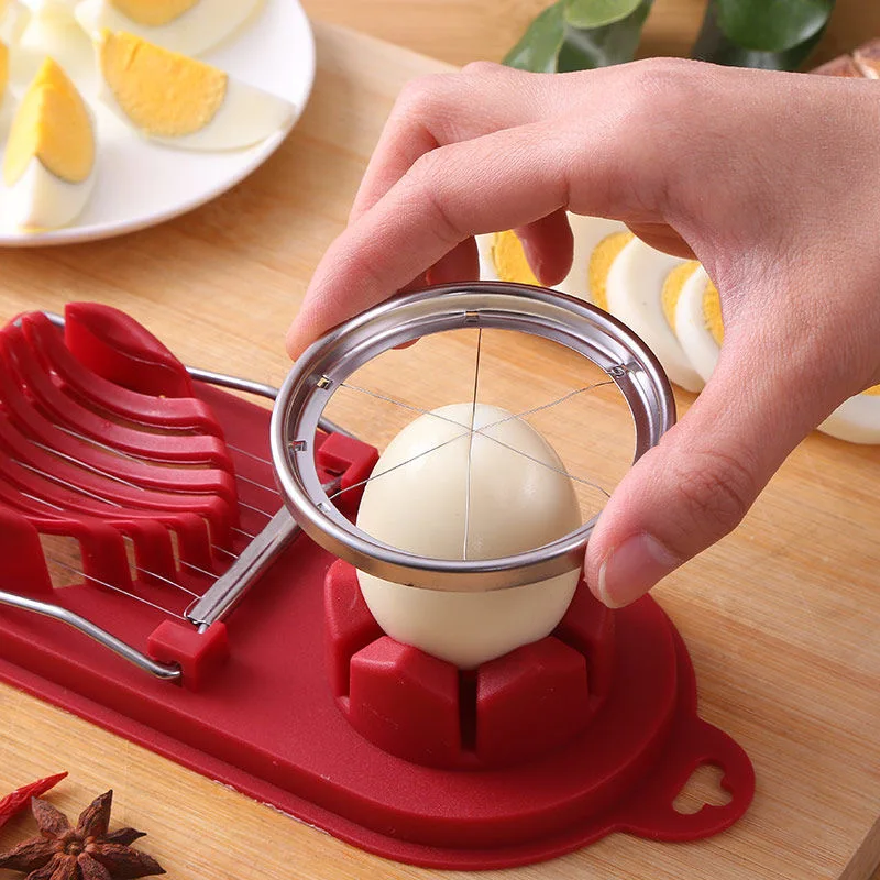 Egg Slicer Cutter 2 in 1 Egg Cutter Stainless Steel Stainless Steel Fruit Slicer for egg, Sausage,Kiwis
