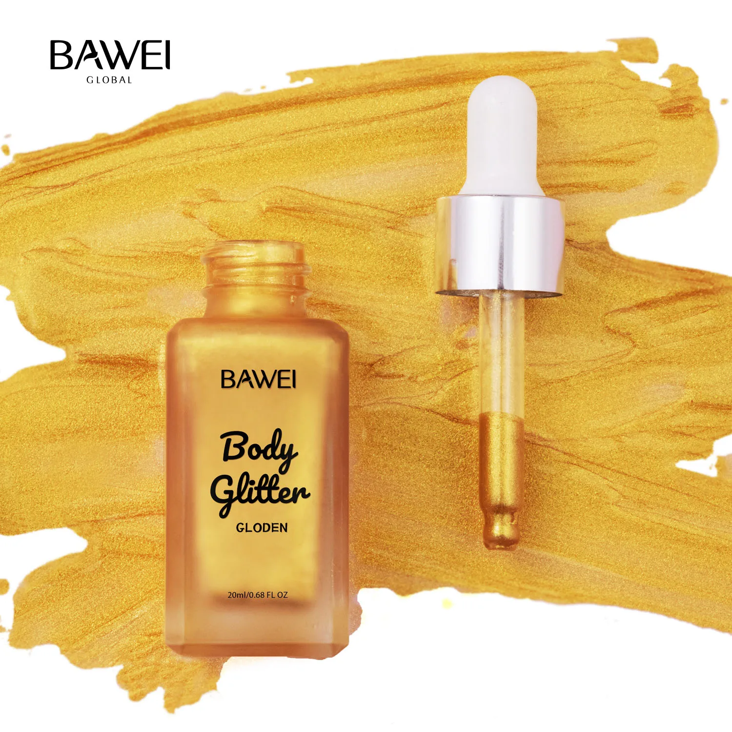 BAWEI Highlighter Makeup Body Glitter Vegan Glowing Make-up Liquid Mineral Shimmer Bronzer For Face And Body