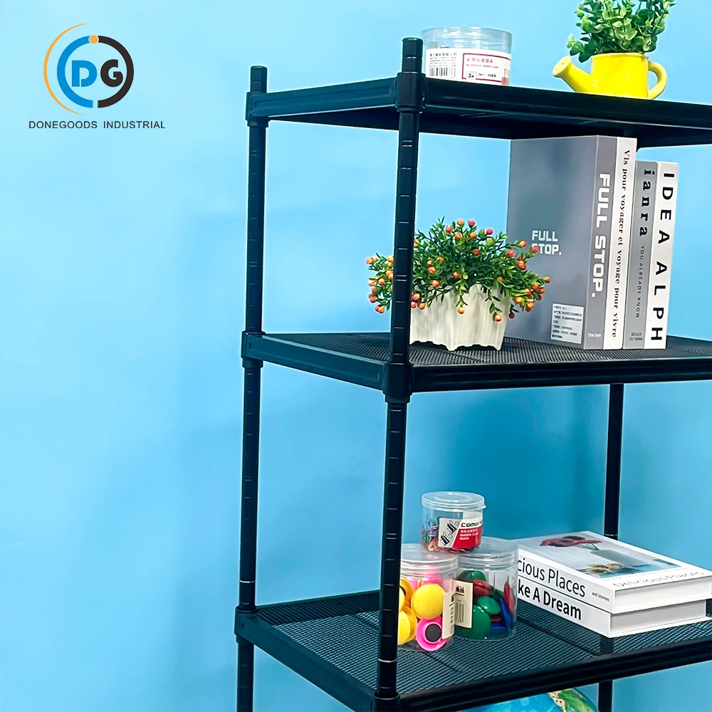 Industrial Metal Storage Shelves Heavy Duty Metal Iron Shelving Multi-Layer Kitchen Storage Shelf