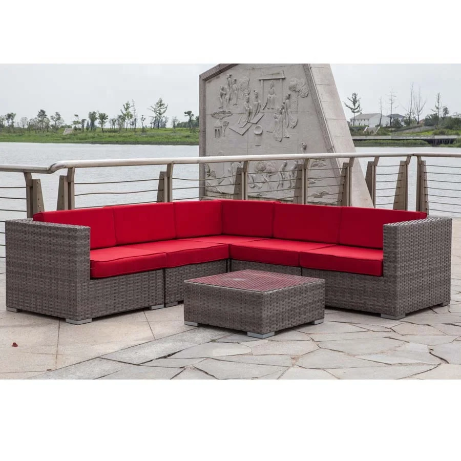Rattan Furniture Waterproof Garden Furniture Outdoor Sofa Resort Outdoor Furniture Sectional Set
