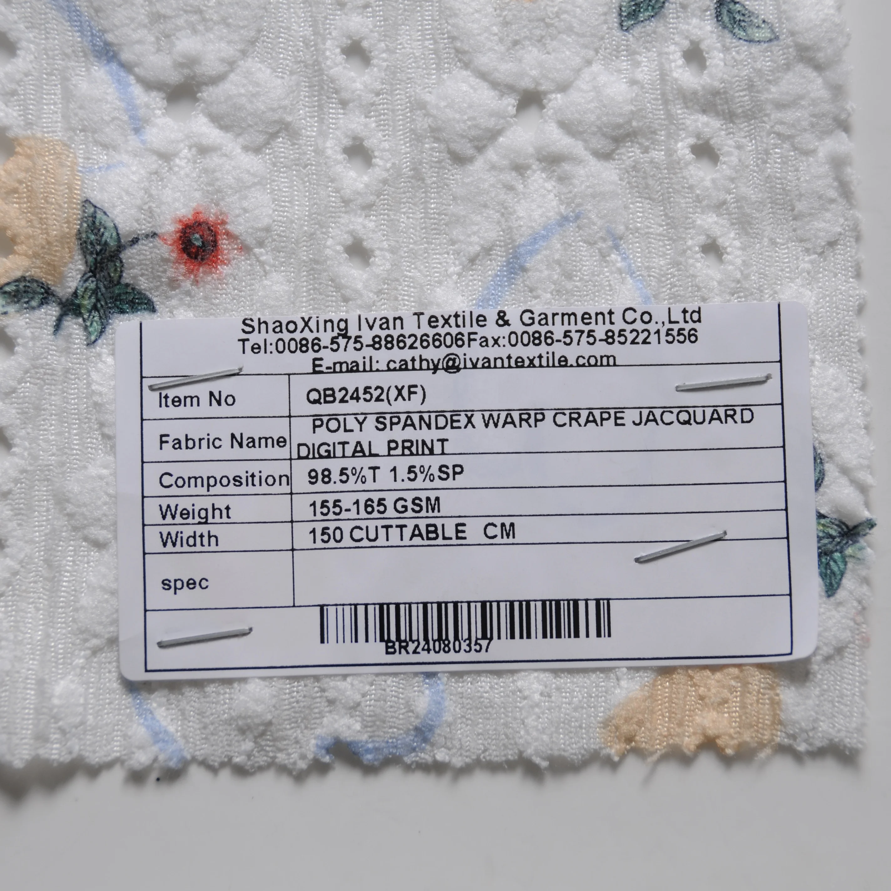 high quality polyester and spandex warp knitted digital printed fabric for garments