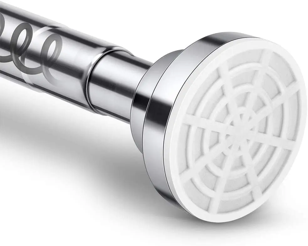 Натяжная душевая занавеска регулируемая от 25 до 41 дюймов подпружиненная нержавеющая и устойчивая к