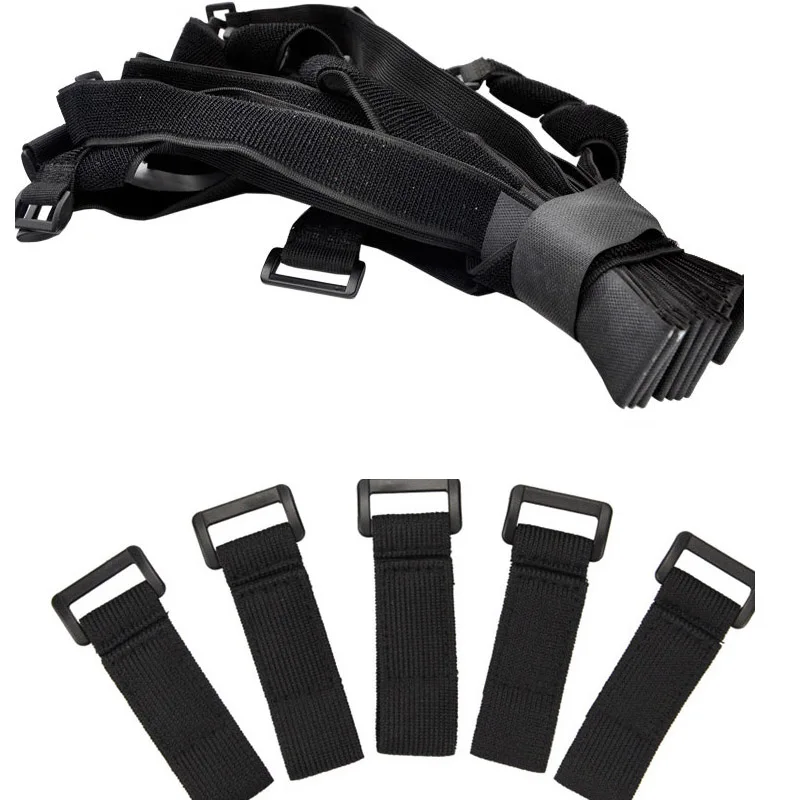 2022 Hot Selling Facebook Factory Suppliers Black Hook And Loop Non-Slip Elastic Arm Band Cable Tie With Metal Buckle