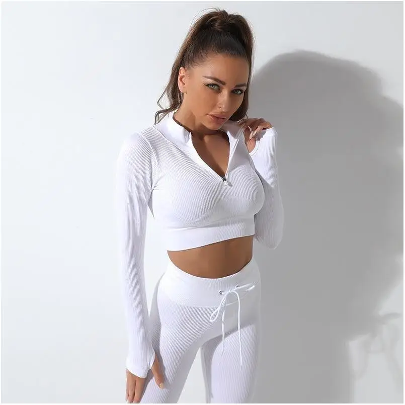 Yoga Set Sports Bra For Women Womens Sports Bras High Waisted Crop Top Polyamide Elastane Leggings