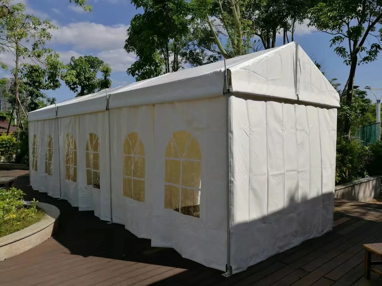 Latest product 2023 beach,restaurant,cafe,warehouse trade show container shelter tent pagoda tent outdoor for event design