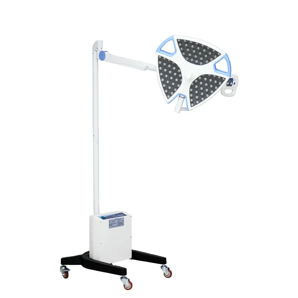Hospital Dental Head Examination LED Medical Light Portable Mobile Floor Standing Surgical Operating Lamp