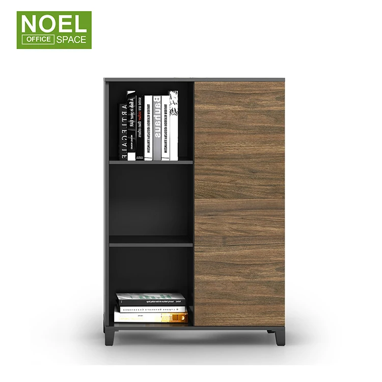Modern office furniture with glass doors high office wooden Two-door filing cabinet