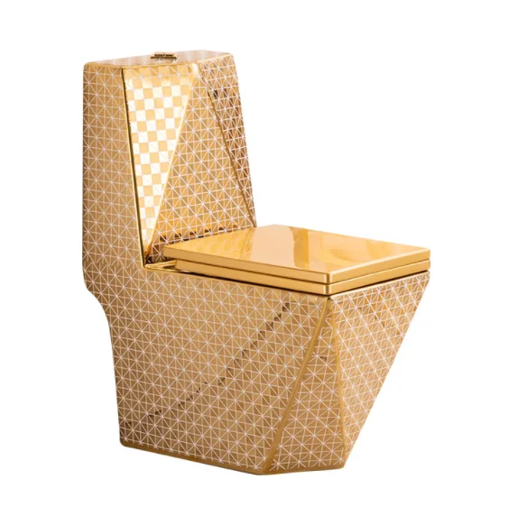 Hot Selling Household Gold Plated Toilet with High-quality Water Pump and Silent Bathroom Ceramic
