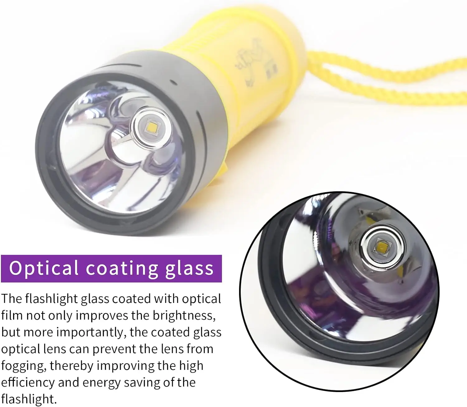 linterna de buceo Waterproof 100m Underwater Led Diving Flashlight for Scuba Diving and Underwater Hunting Industrial Use