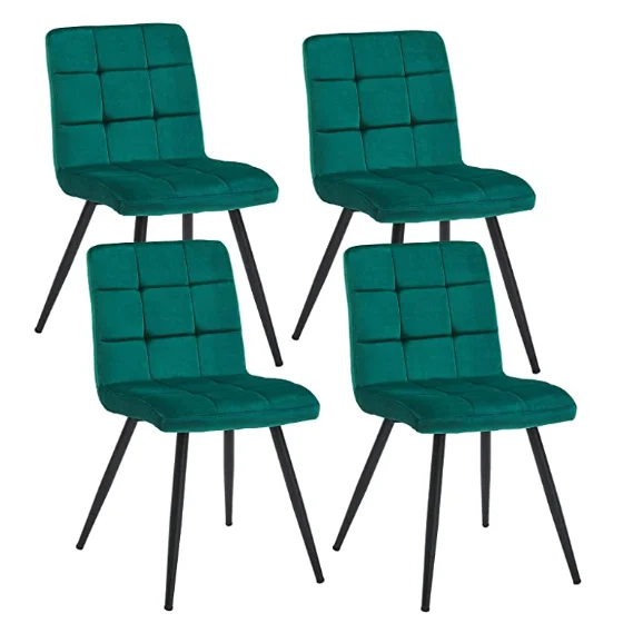 Restaurant Use Modern Dining sedie Golden Stainless steel legs Fabric Velvet Covers Dinning living room chair