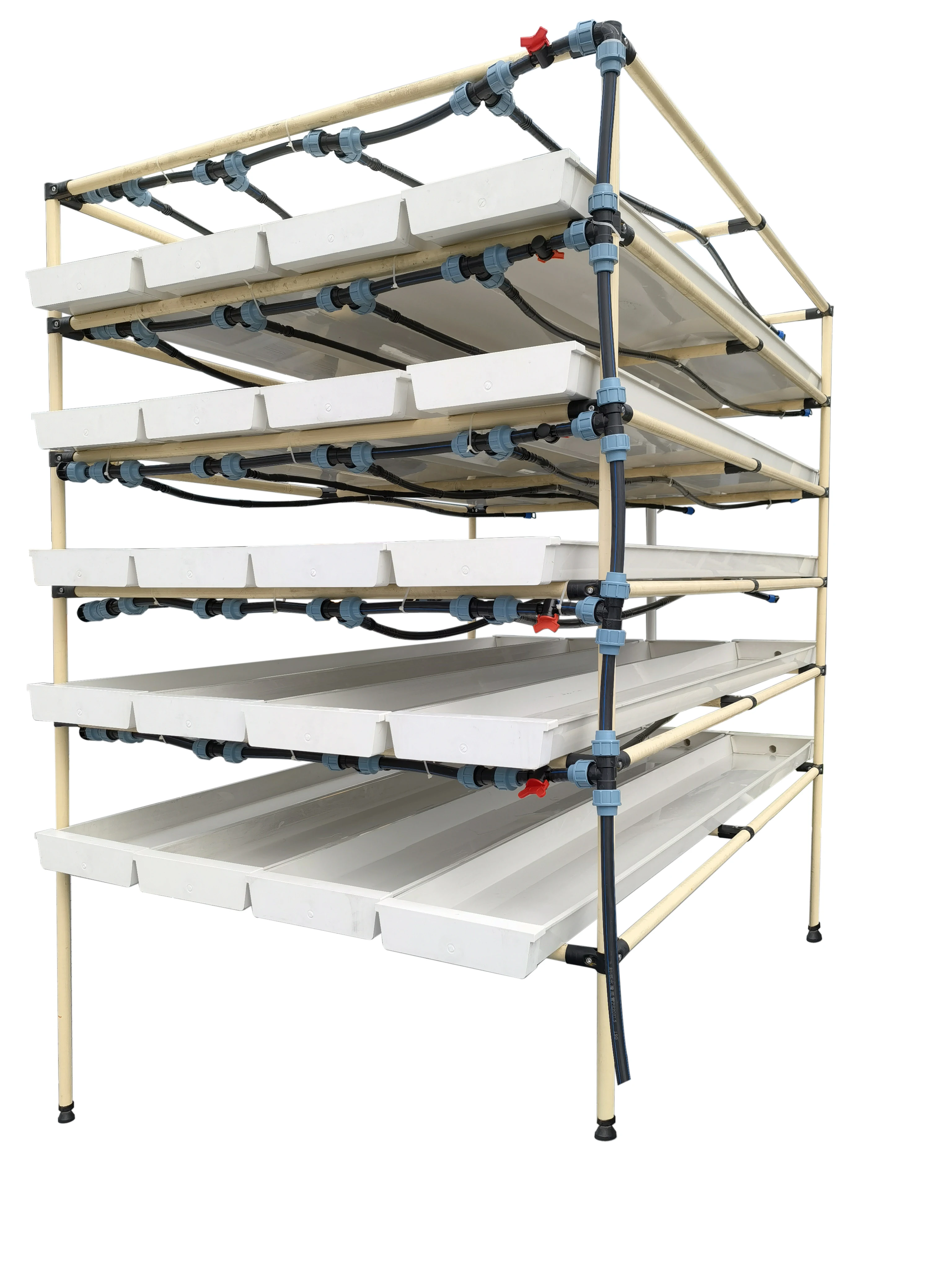 Greenhouse Hydroponic Microgreen System Hydroponic Growing System Vertical Fodder Tray Growing Rack