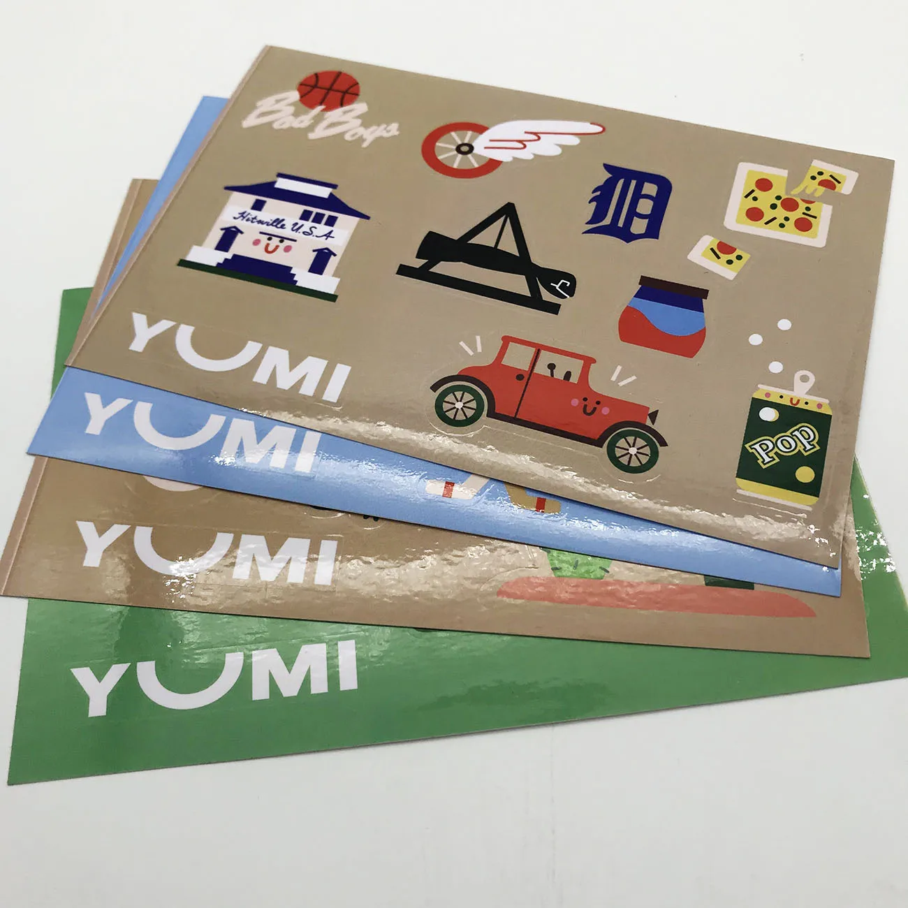 Art Half Self Adhesive Custom Sticker Sheet Printing Vinyl Kiss Cut Cartoon Logo Stickers Low MOQ