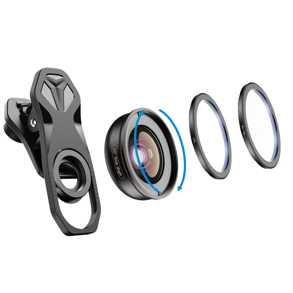 Apexel фото профессиональный HD широкоугольный объектив 110 градусов камеры телефона для