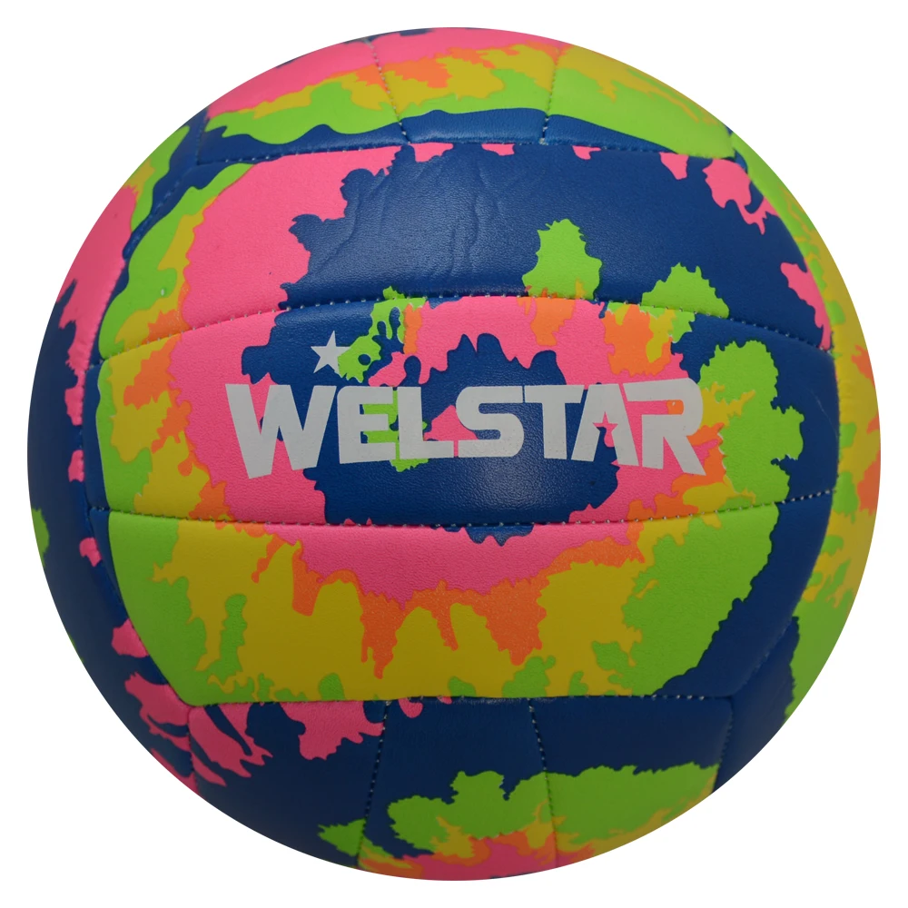 Custom Size 5 volleyball  Machine Stitched PVC leather soft beach volleyball ball