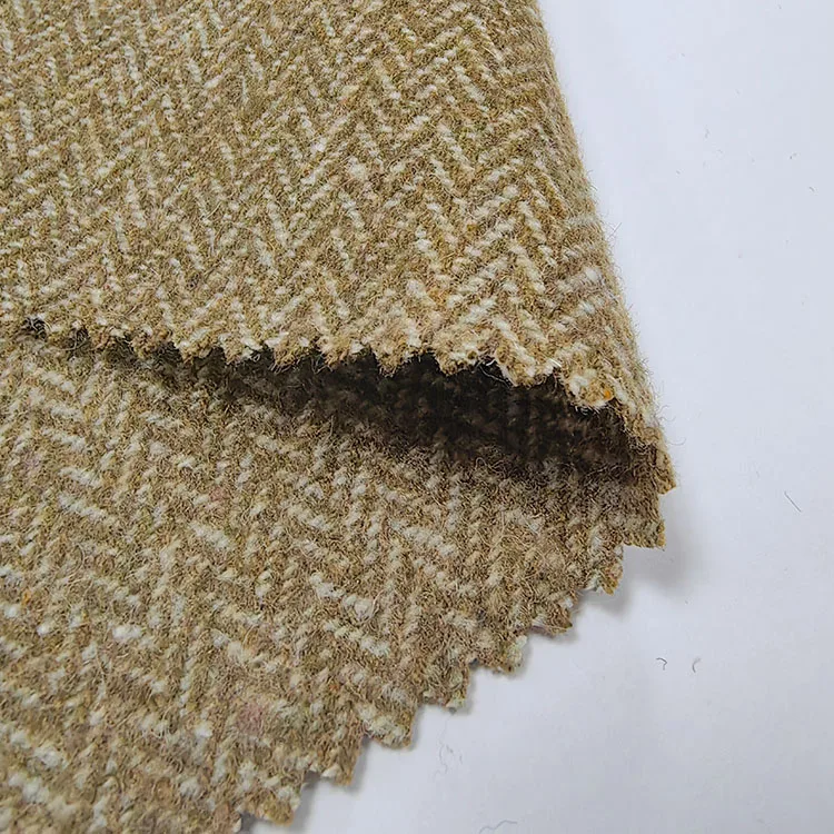 Ultra stylish herringbone wool/polyester textile wool coat fabric for pant men suit
