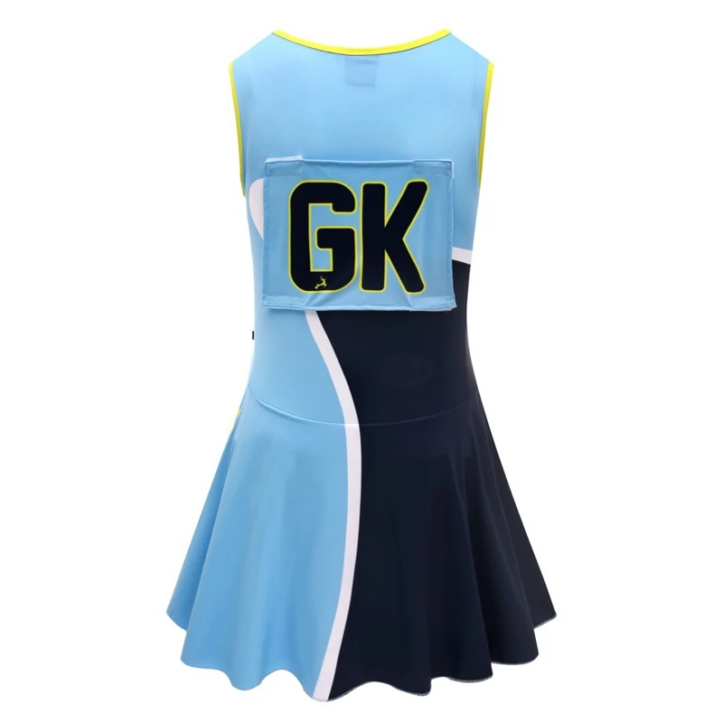 custom sexy sublimation girls women team netball bodysuit uniforms skirt kit