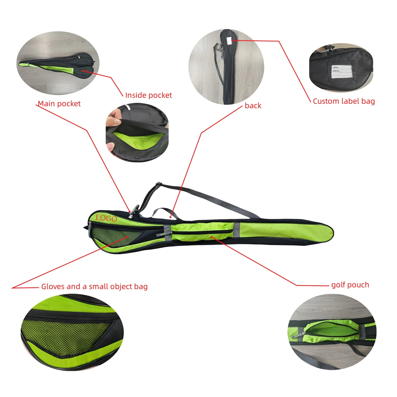 good things directly supplied by the factory Golf club bag  fashion portable soft bag customizable For children and students