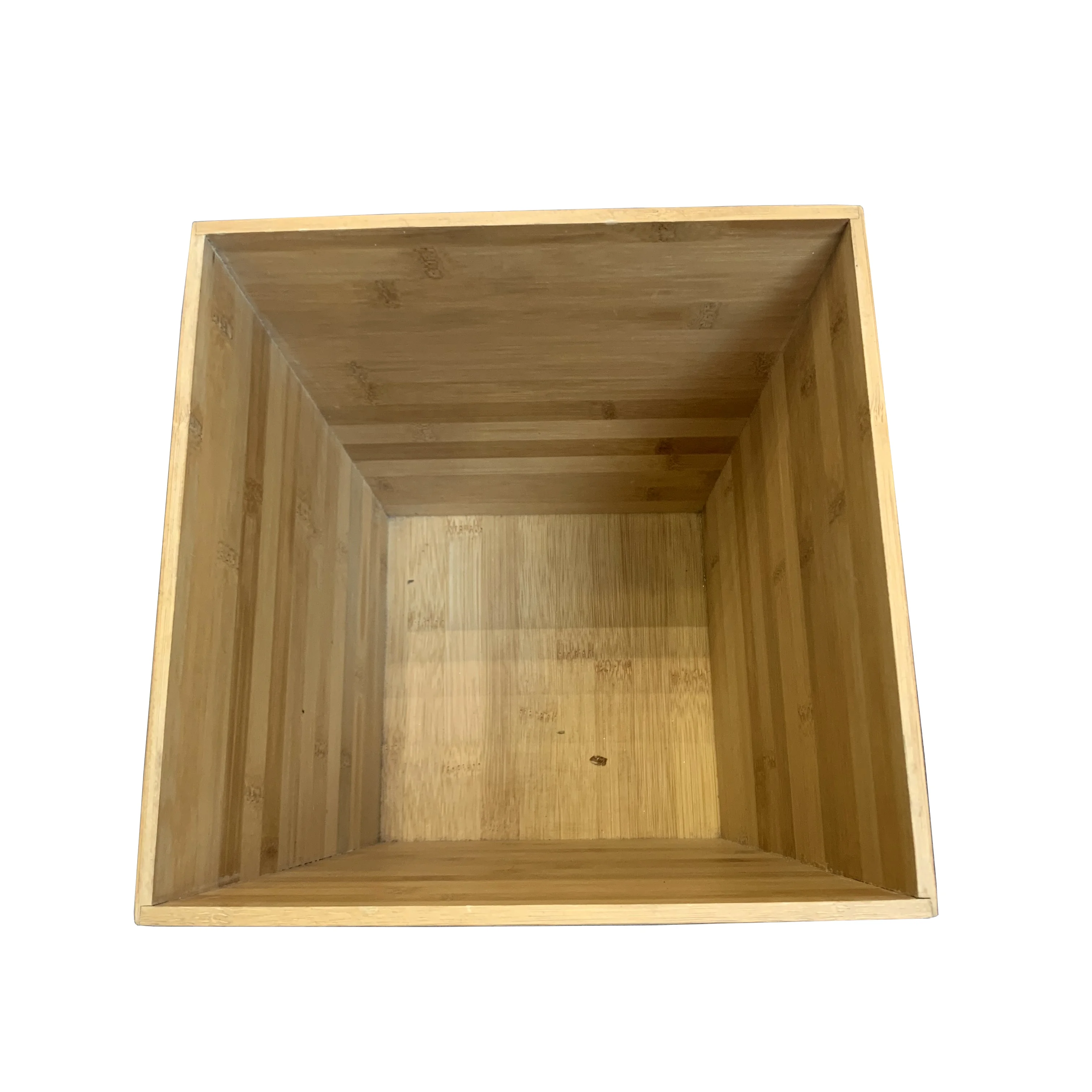 Custom Decorative Wood Office Living Room Bathroom Wastebasket Trash Can Garbage Container Bin