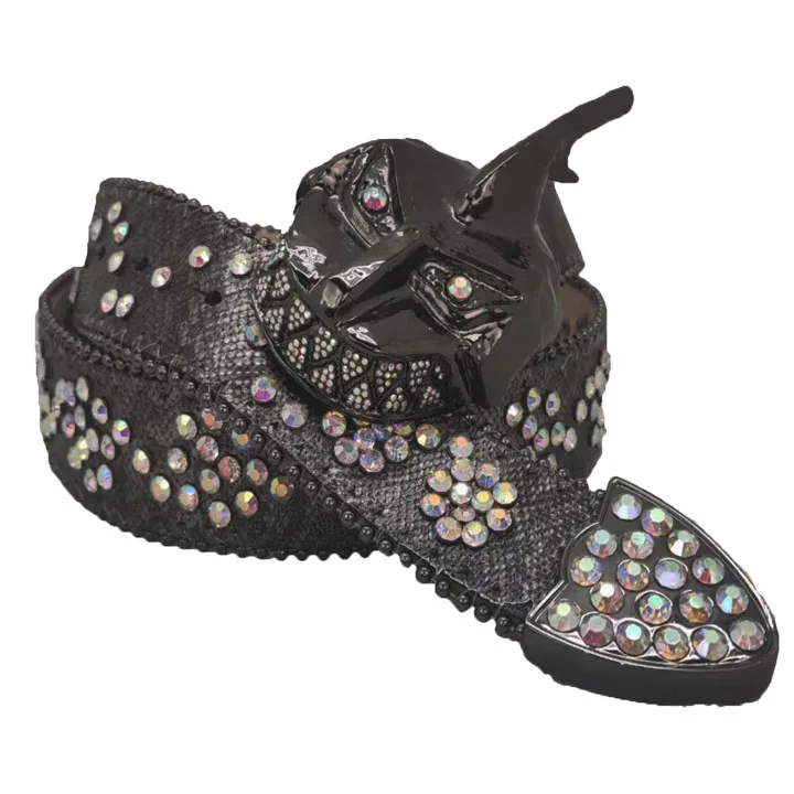 Belt Buckle Custom Logo Bling Bling Mens Leather  Black Bottle Opener Belt Buckle Only