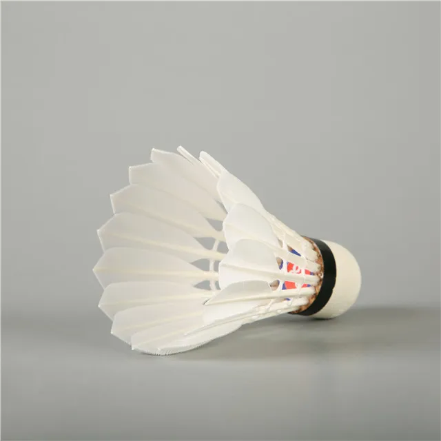 Lingmei Top Quality Badminton Shuttlecock White Goose Feather Shuttles