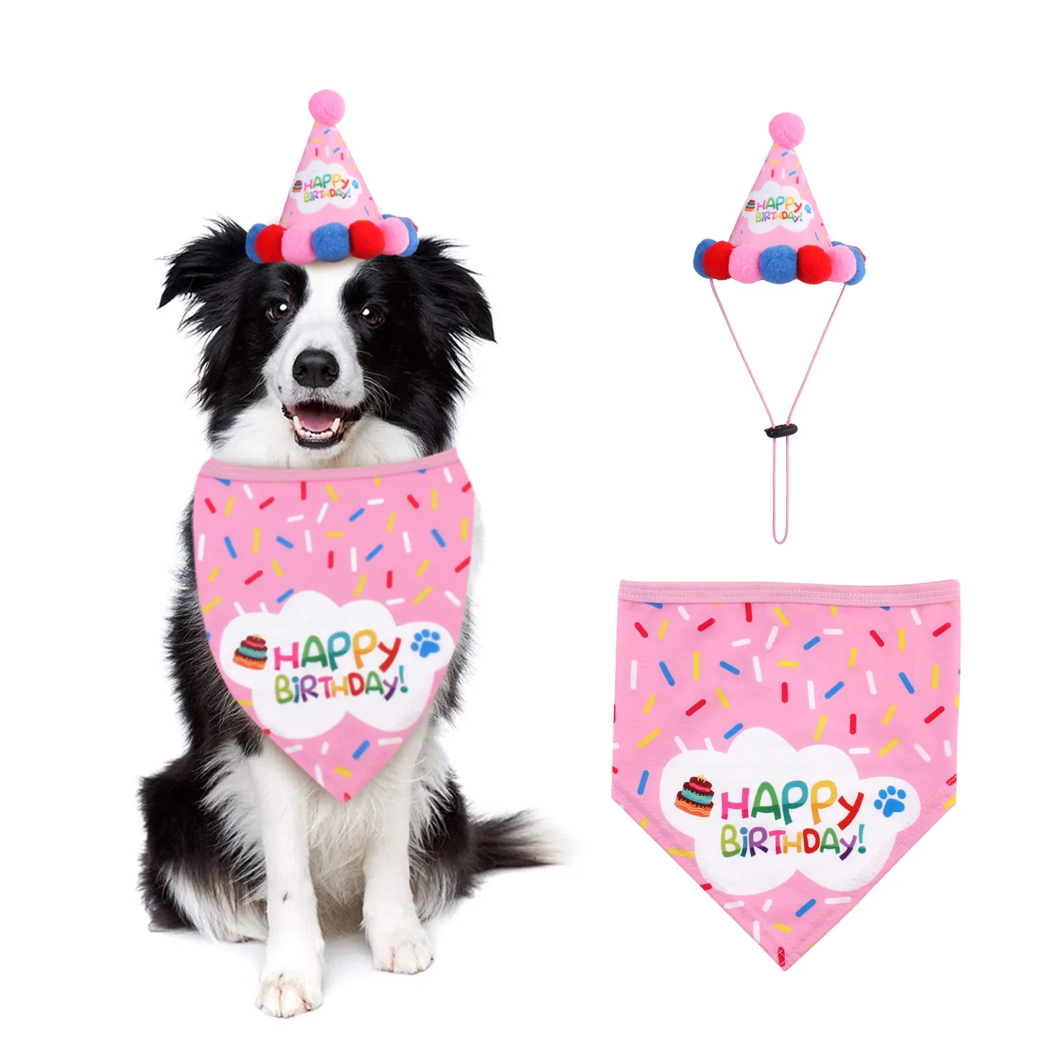 Wholesale Custom Printed Logo Dog Bandana Collar Adjustable Cat Pet Neckerchief Pet Bandana Plain Para Pet ATACADO