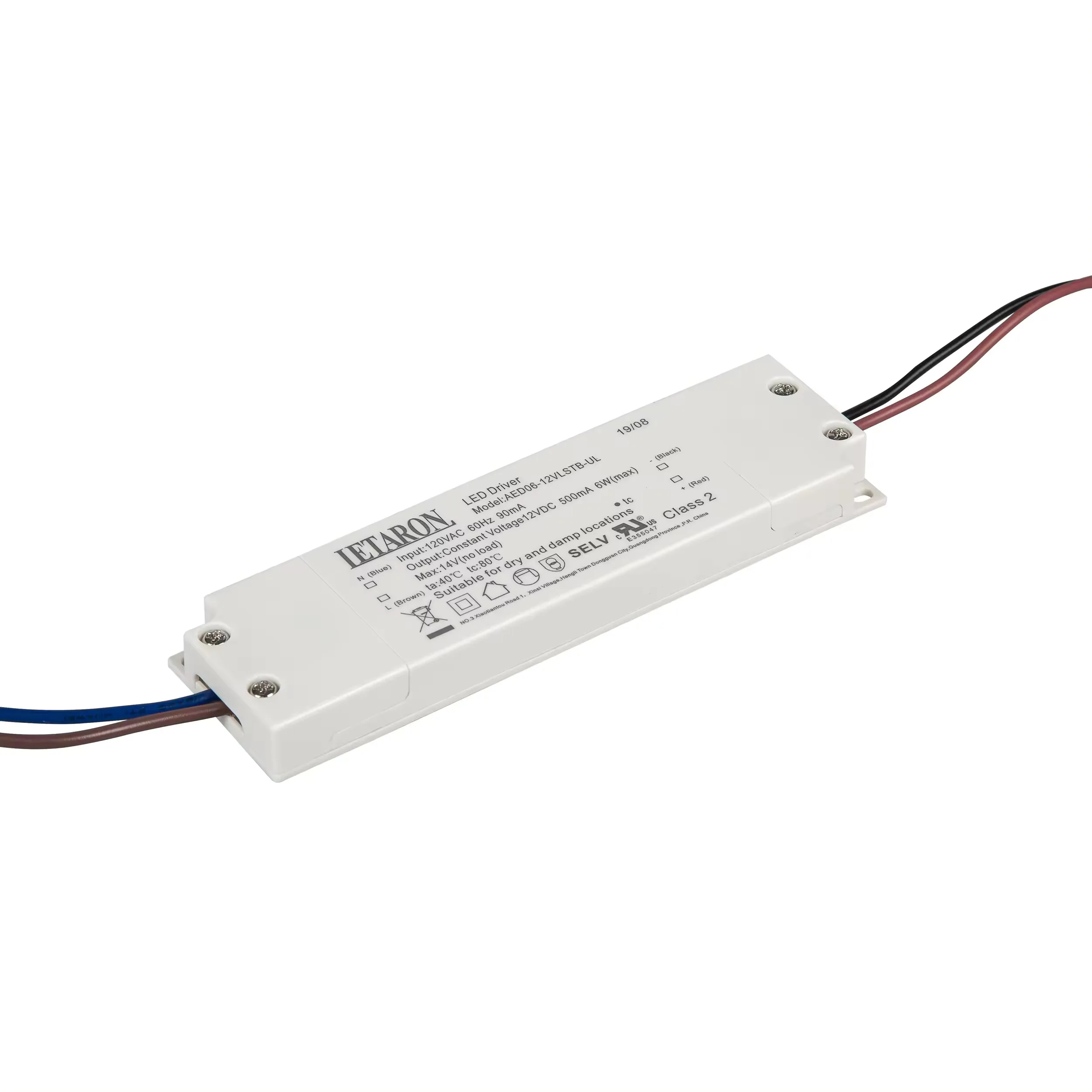 12V/24VDC 6W UL led trafo 12v 230v auf netzteil Светодиодный источник питания 120V AC 60HZ супер тонкий светодиодный драйвер