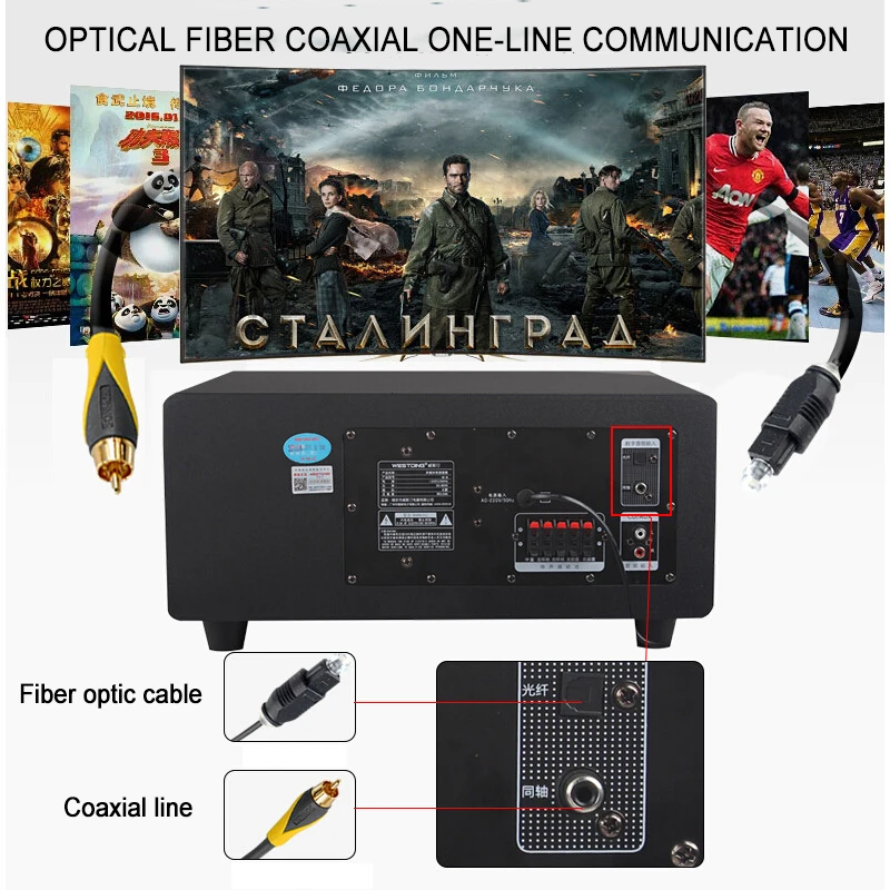  Vofull Беспроводная Hifi Super Bass караоке Большая музыка DVD Soundbar динамик система для cine en casa 5 1