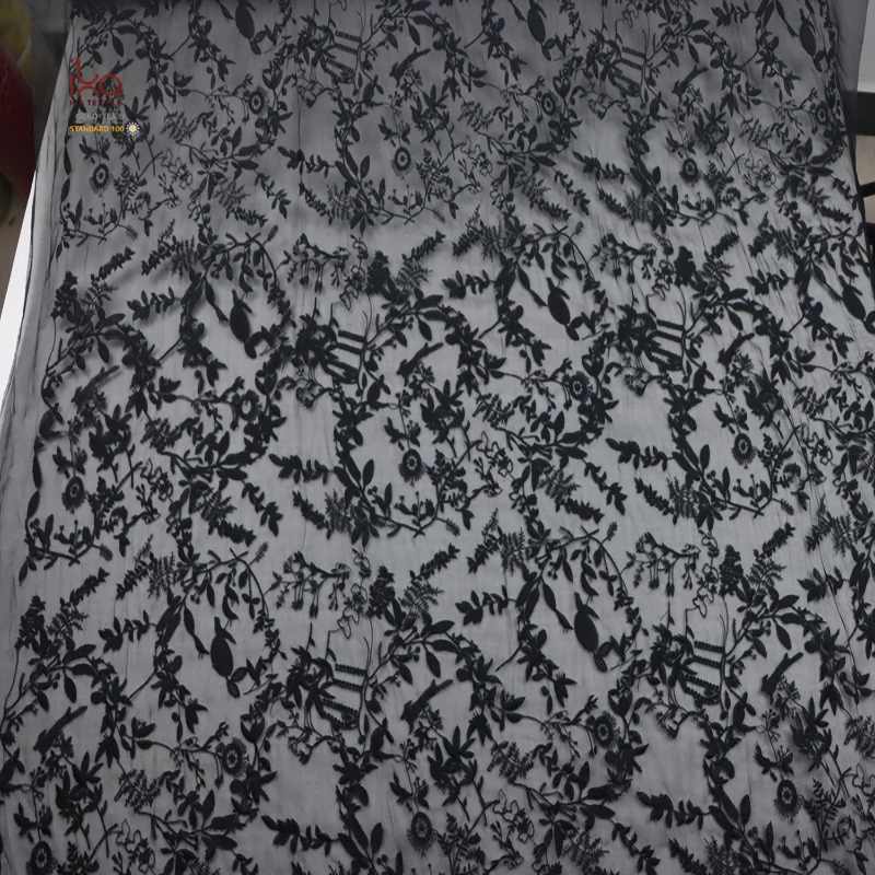 Natural Luxury Wedding Decor Textiles Custom Dyed Print Embroidered Organza 100% Silk Fabrics for Dresses