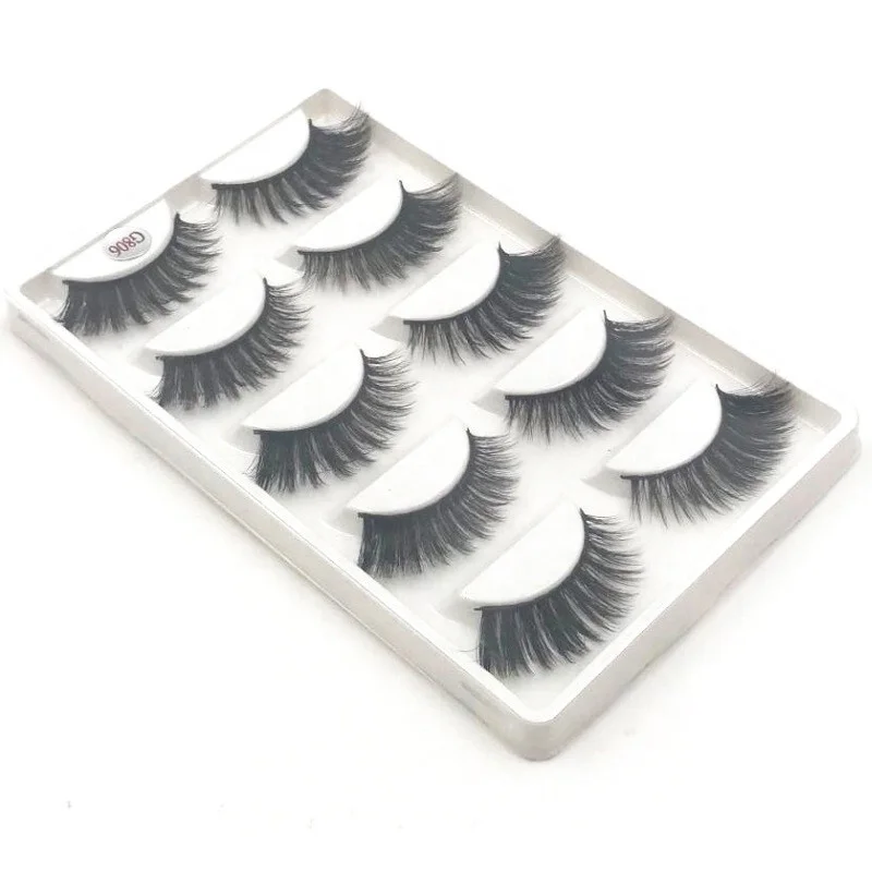 5Pair Thick Faux Mink Hair Eyelashes Natural False Eyelashes Volume Lashes Artificial Eyelashes Extensions G Series