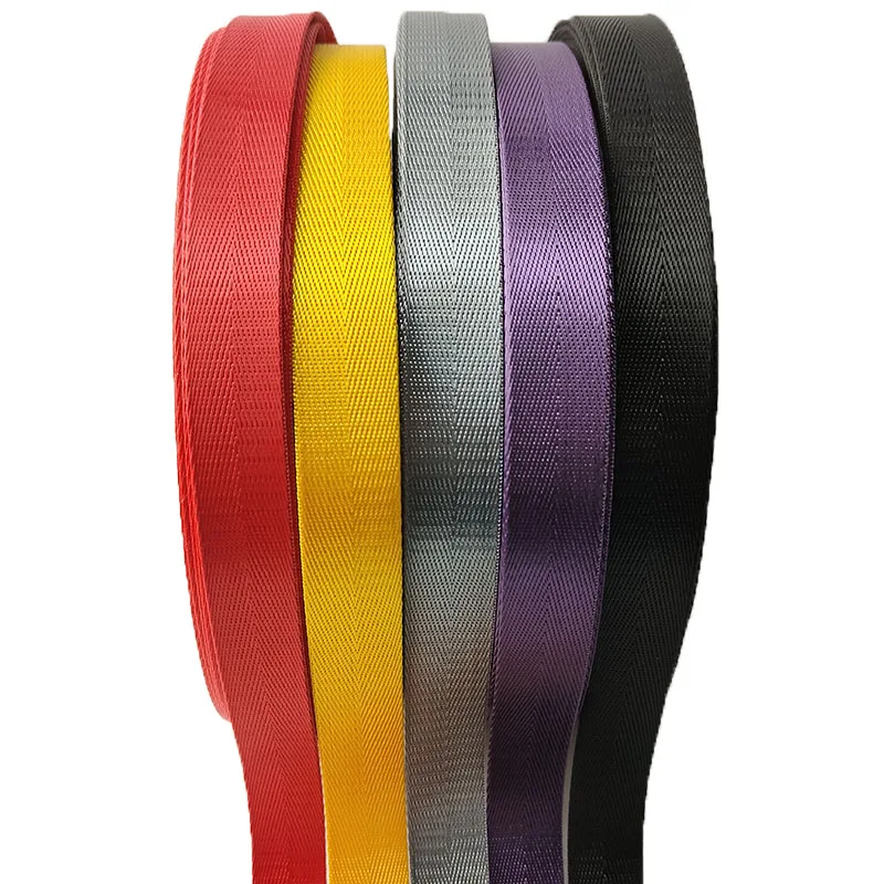 
Dongguan factory spot wholesale 25MM high-strength polyester webbing Seatbelt webbing Herringbone webbing 