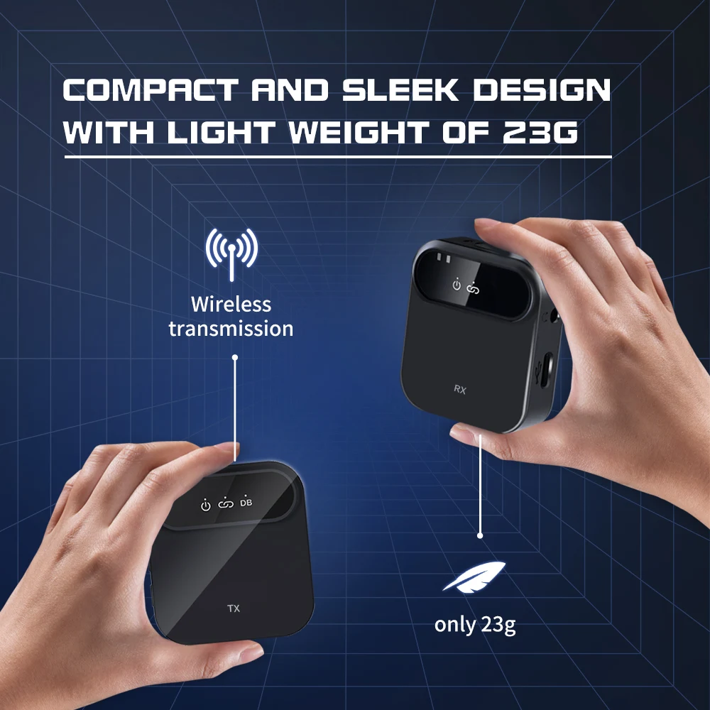 2022 best sale pendant wireless microphone One receiver for two transmitters