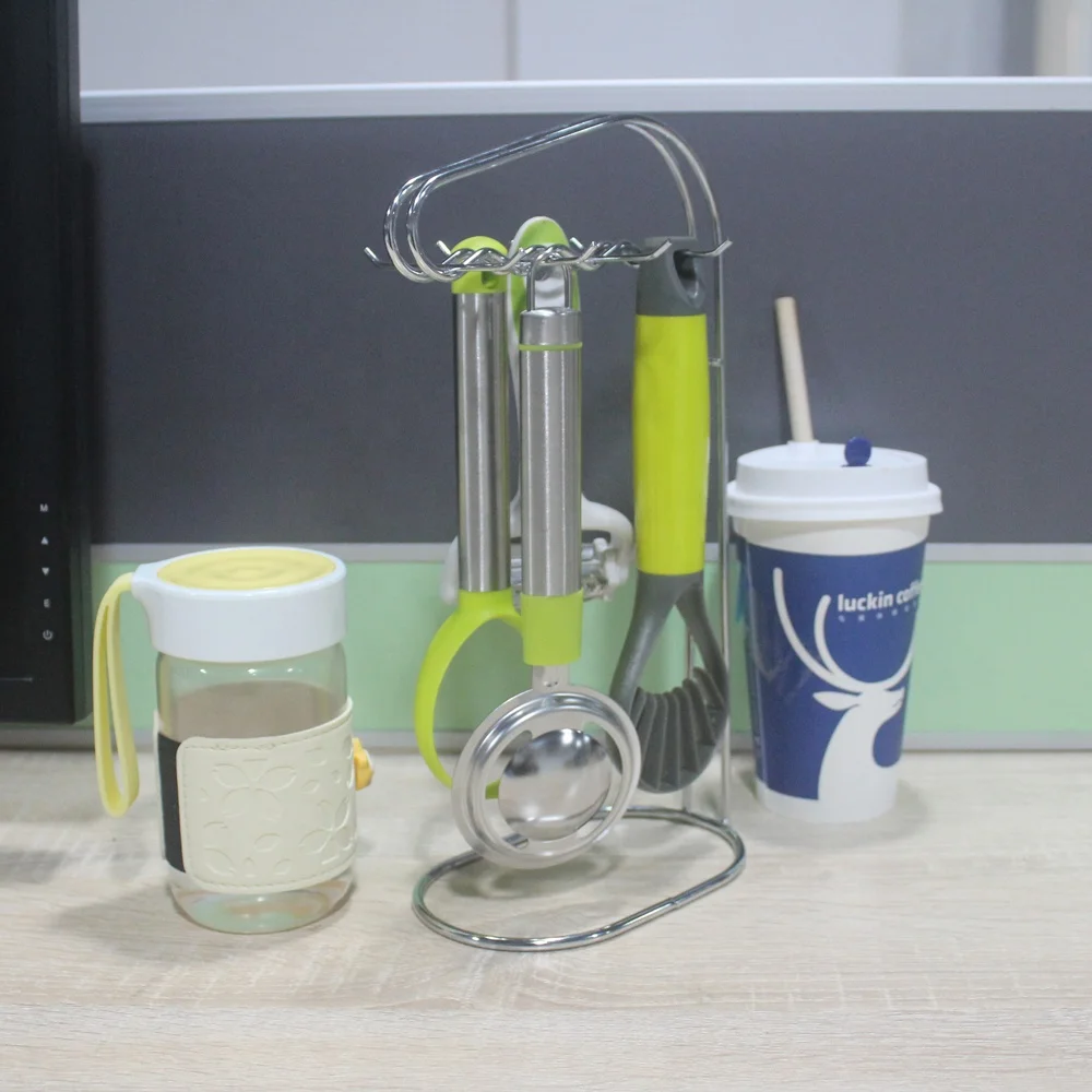 XL Iron Multifunction Kitchen Utensil Rack Holder Eco-Friendly Storage Stand for Kitchen Gadgets and Sundries